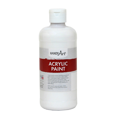 HANDY ART Acrylic Paint 16 oz, Titan White, PK3 101-000